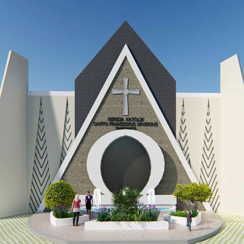 desain dan pasang fasad gereja 2