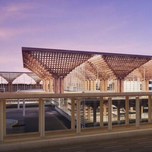 desain dan pasang fasad stasiun kereta api 1