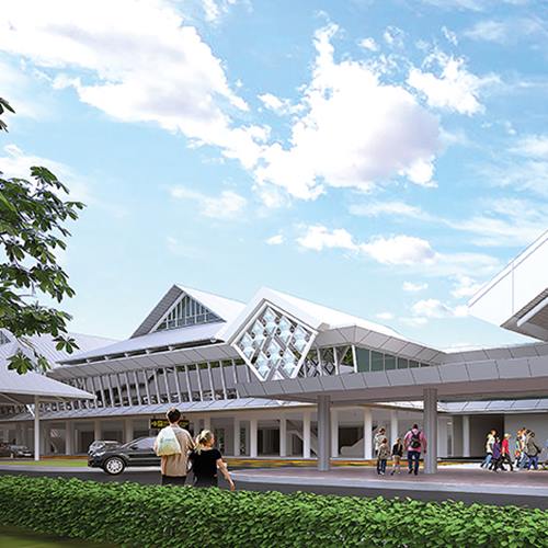 desain dan pasang fasad stasiun kereta api 2