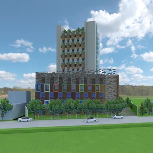 pasang fasad apartemen 3